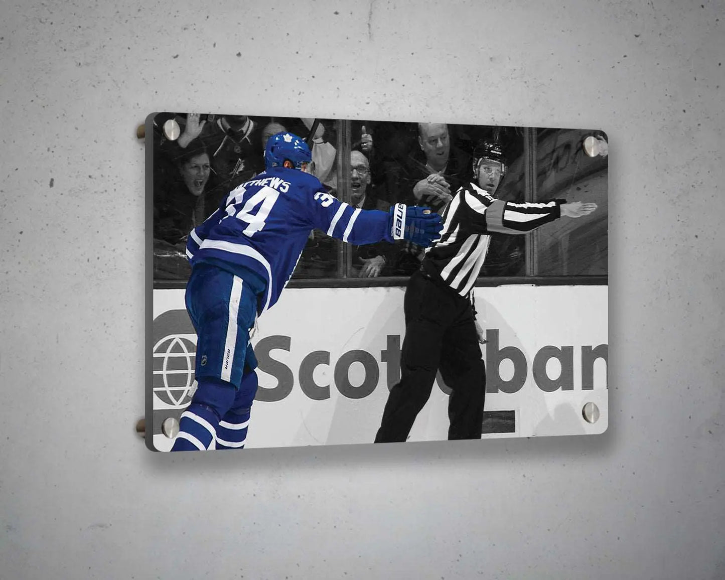 Auston Matthews Black & White Canvas Art 