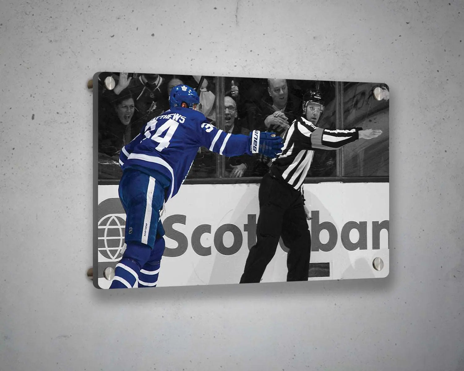 Auston Matthews Black & White Canvas Art 