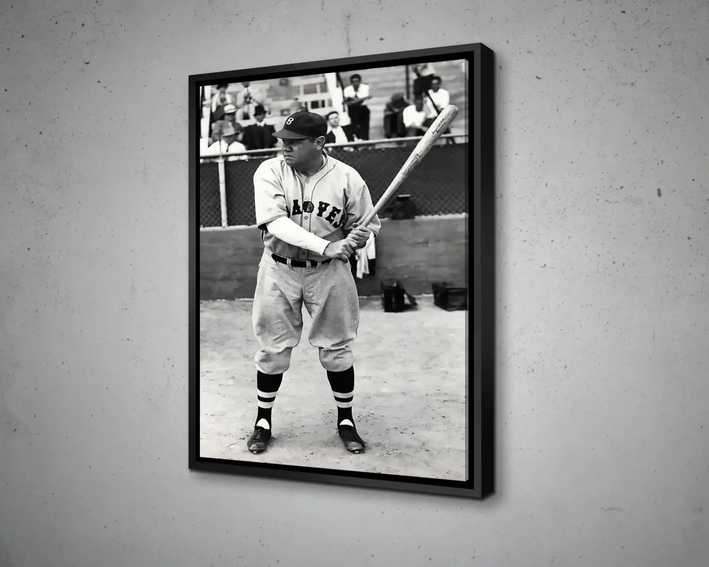 Babe Ruth Black & White Canvas Art 
