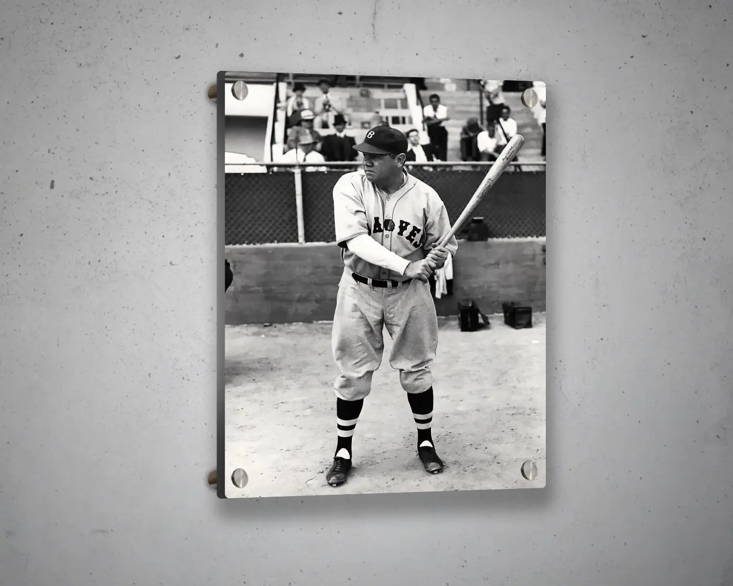 Babe Ruth Black & White Canvas Art 
