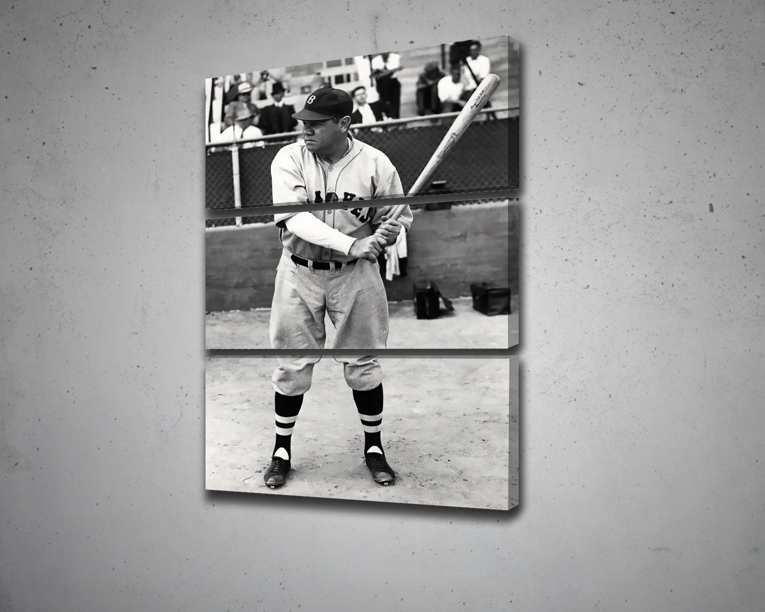 Babe Ruth Black & White Canvas Art 