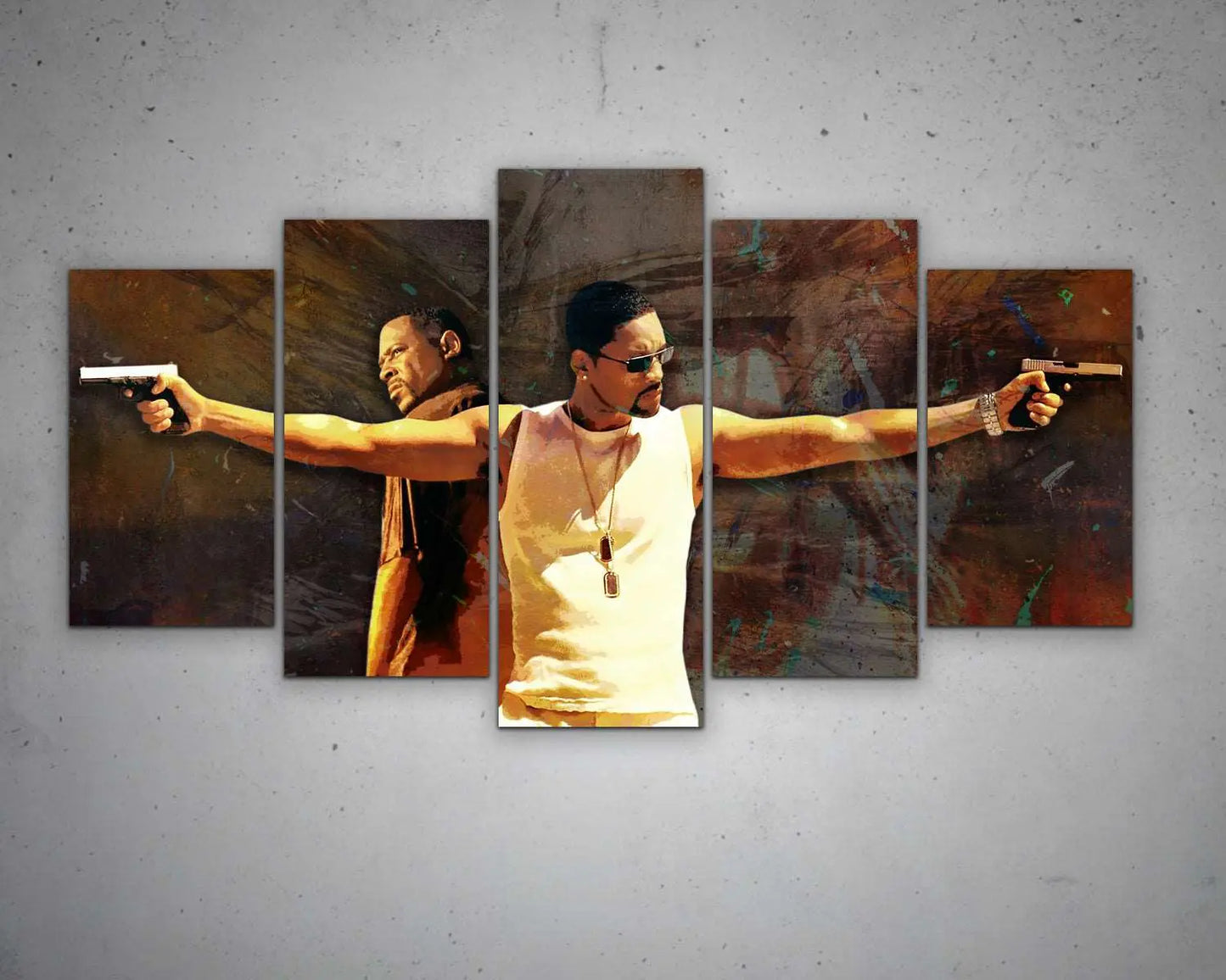 Bad Boys Multicolour Wall Art 