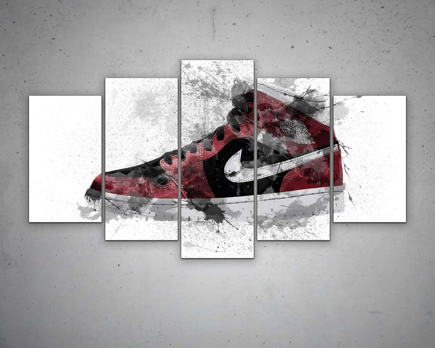 Basketball shoes Multiple Piece Splash Effect Canvas Art 