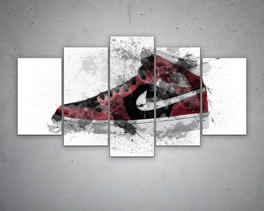 Basketball shoes Multiple Piece Splash Effect Canvas Art