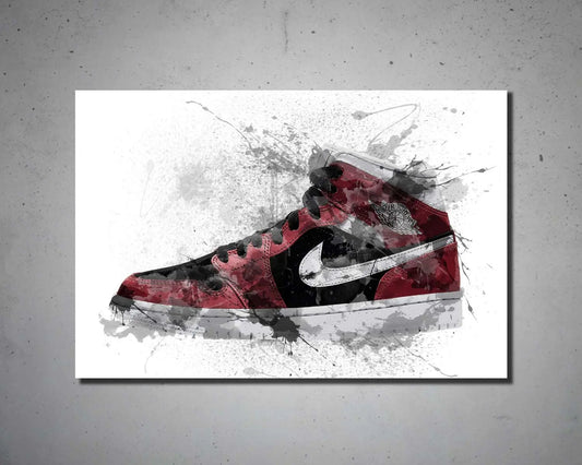 Basketball shoes Multiple Piece Splash Effect Canvas Art 