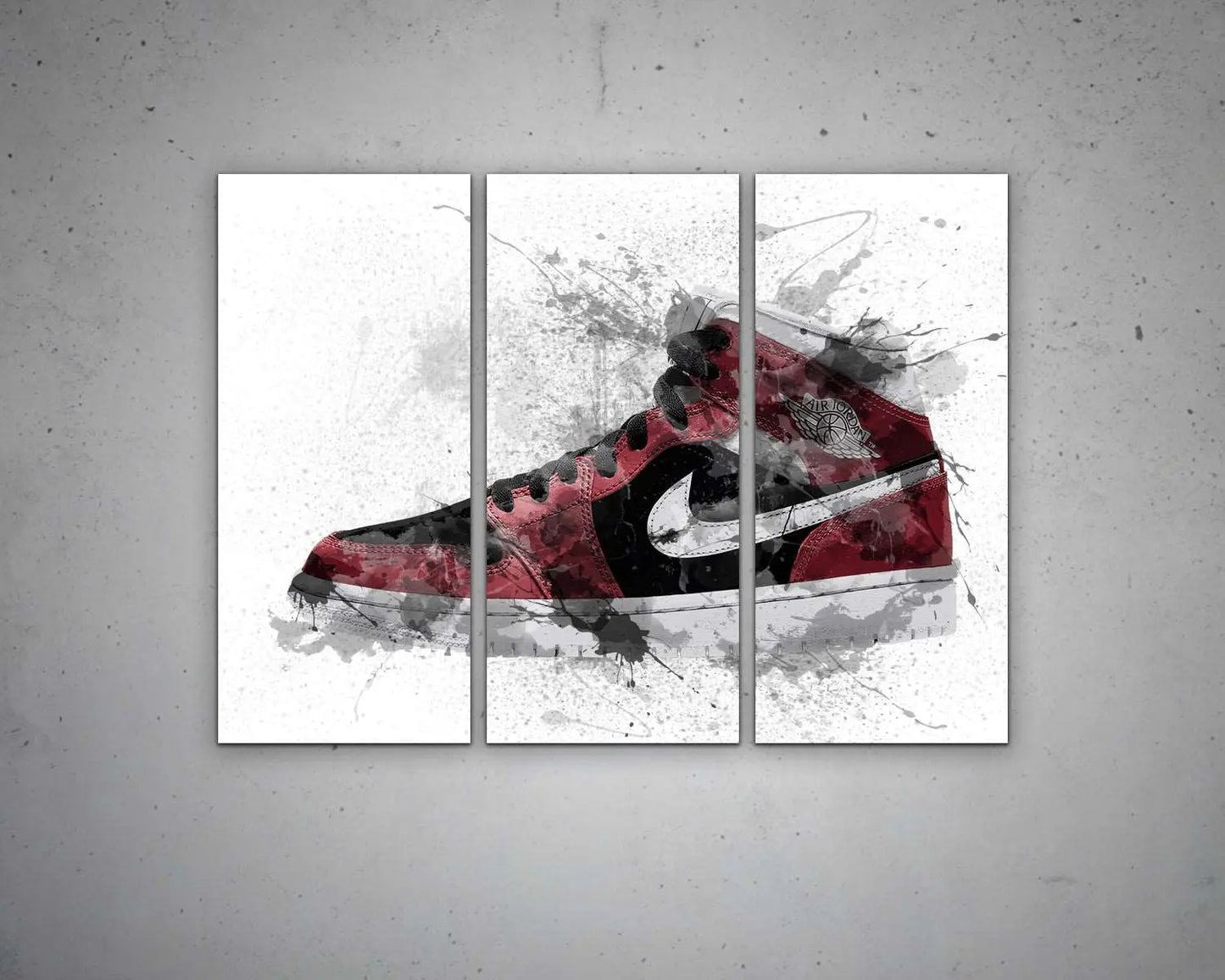 Basketball shoes Multiple Piece Splash Effect Canvas Art 