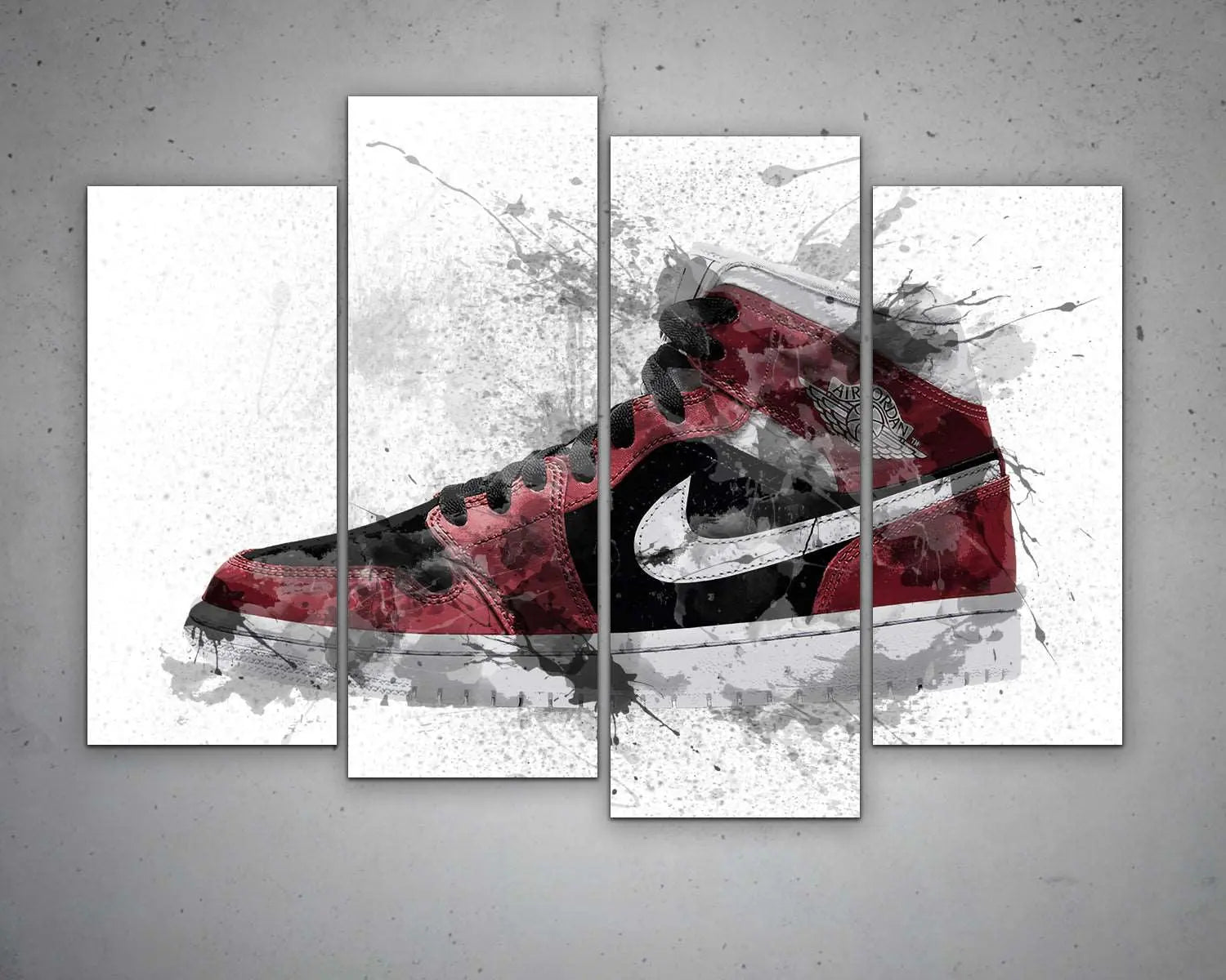 Basketball shoes Multiple Piece Splash Effect Canvas Art 