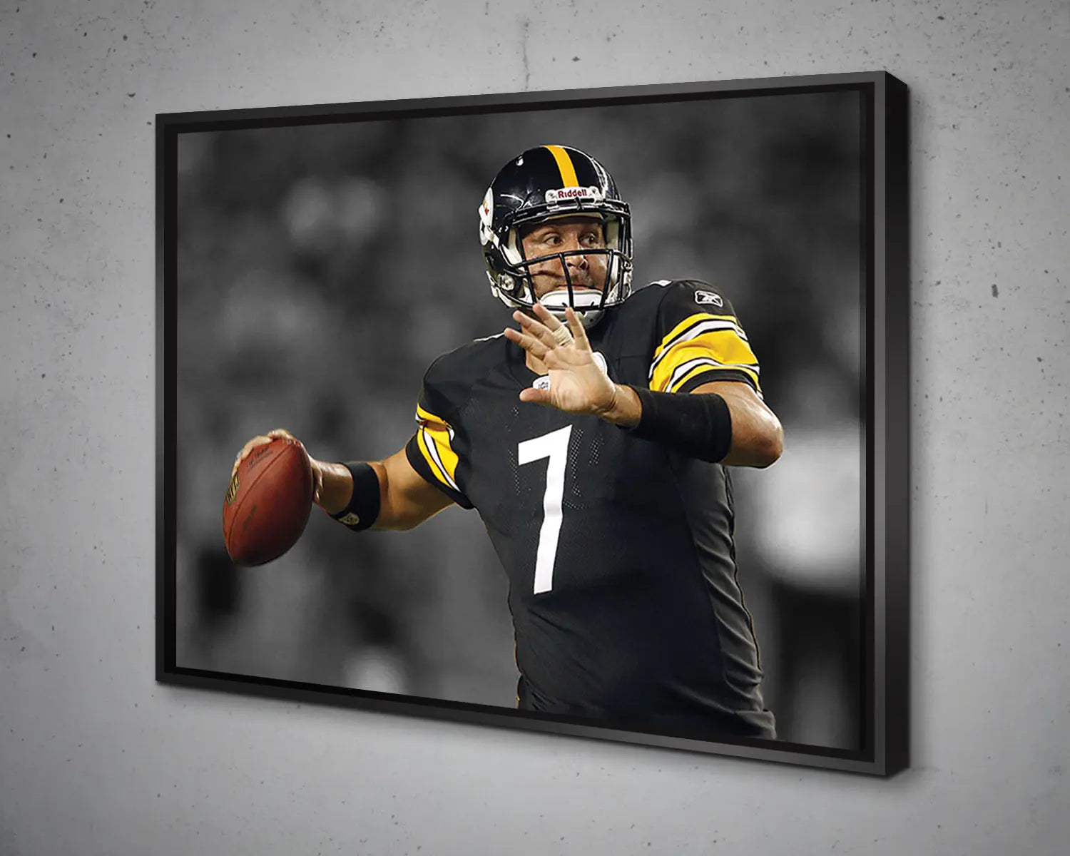 Ben Roethlisberger Black & White Canvas Art 