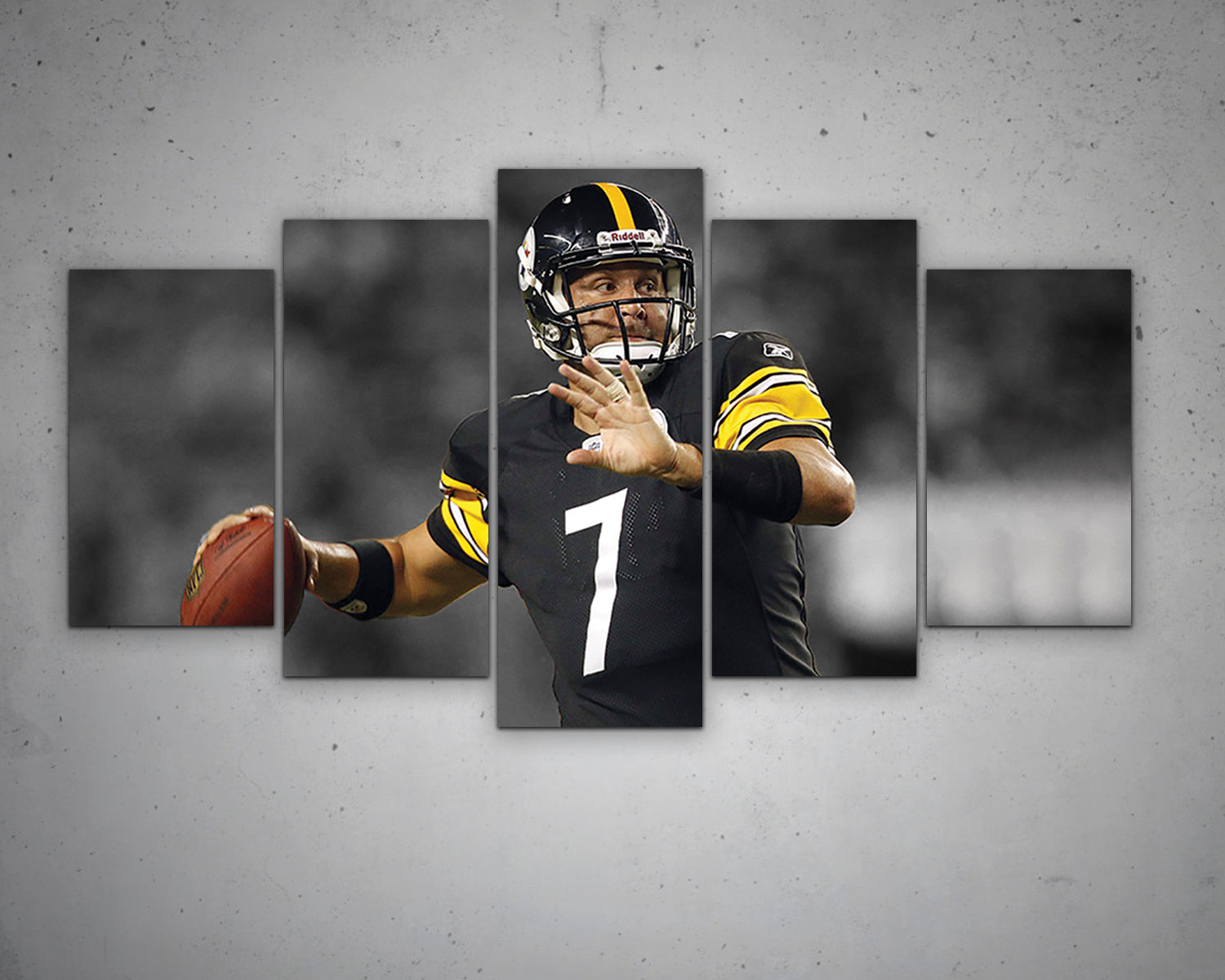 Ben Roethlisberger Black & White Canvas Art 