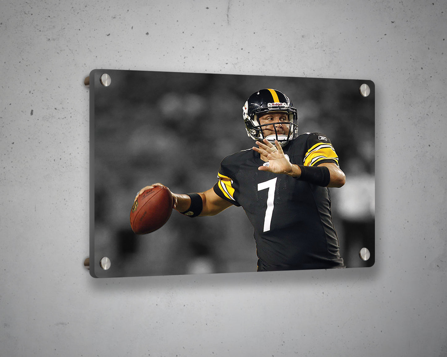 Ben Roethlisberger Black & White Canvas Art 