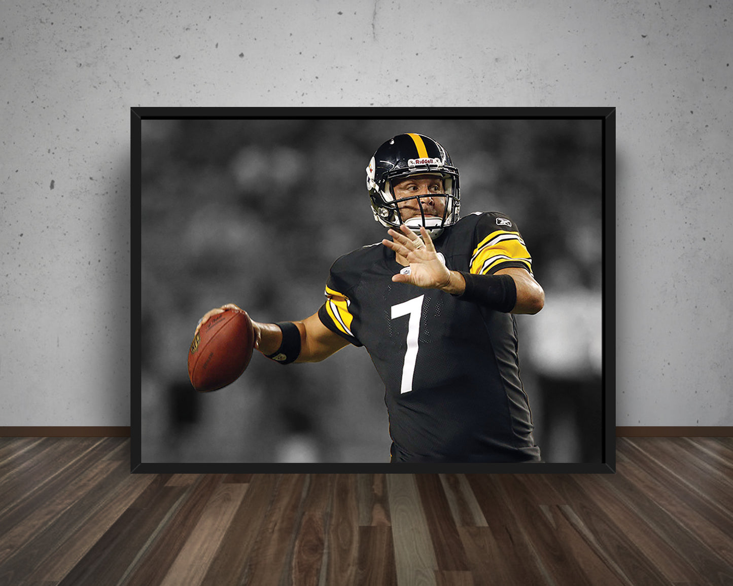 Ben Roethlisberger Black & White Canvas Art 