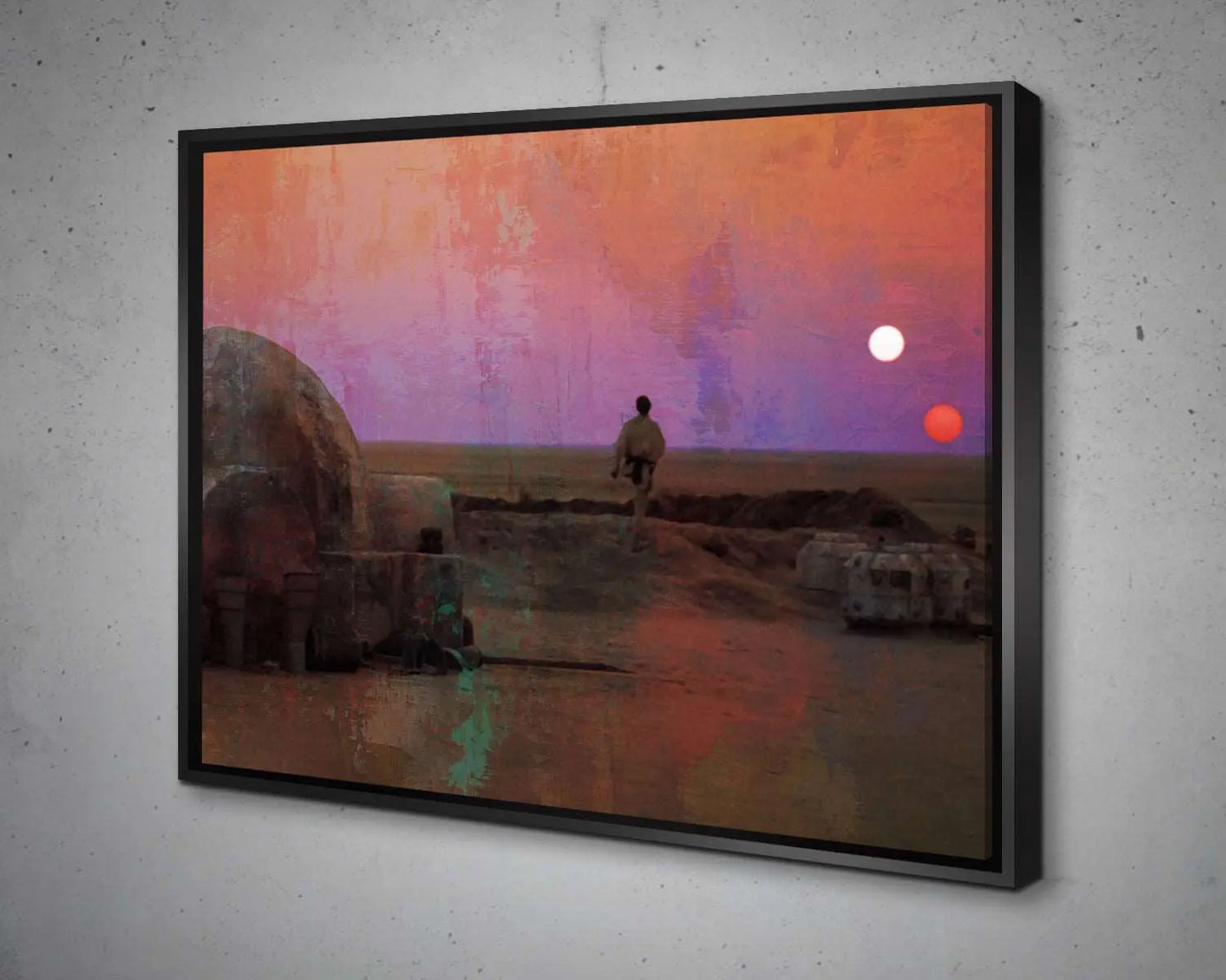 Binary Sunset Multicolour Wall Art 