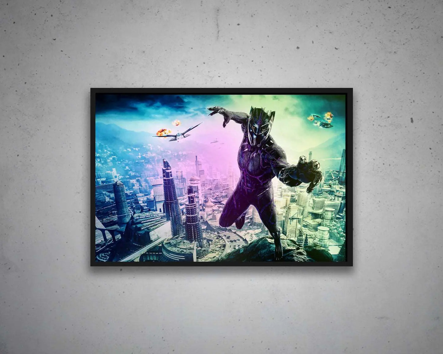 Black Panther Multicolour Wall Art 