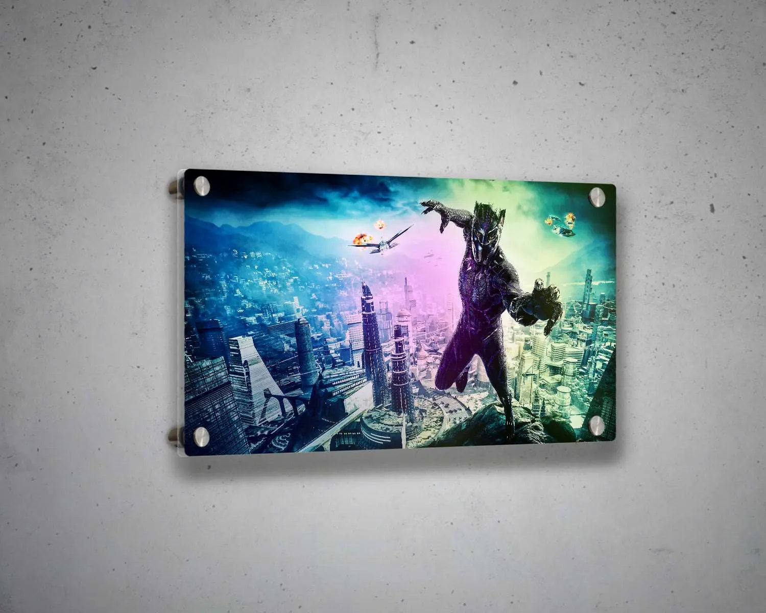 Black Panther Multicolour Wall Art 