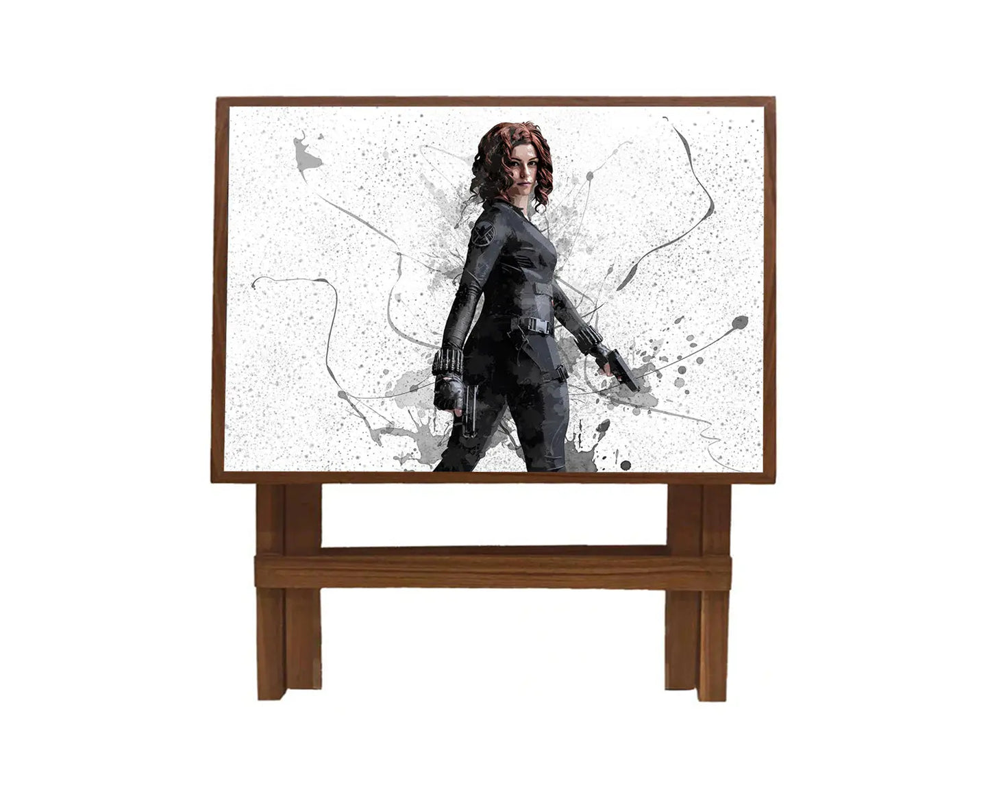 Black Widow Splash Effect Coffee and Laptop Table 