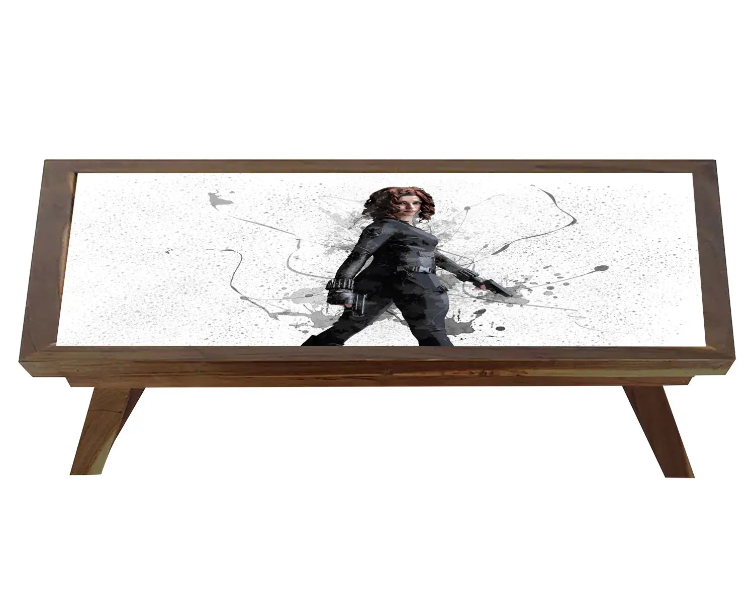 Black Widow Splash Effect Coffee and Laptop Table 