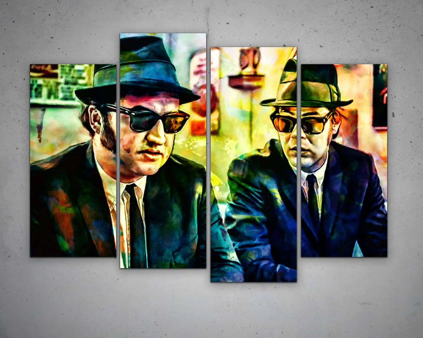 Blue Brothers Multicolour Wall Art 