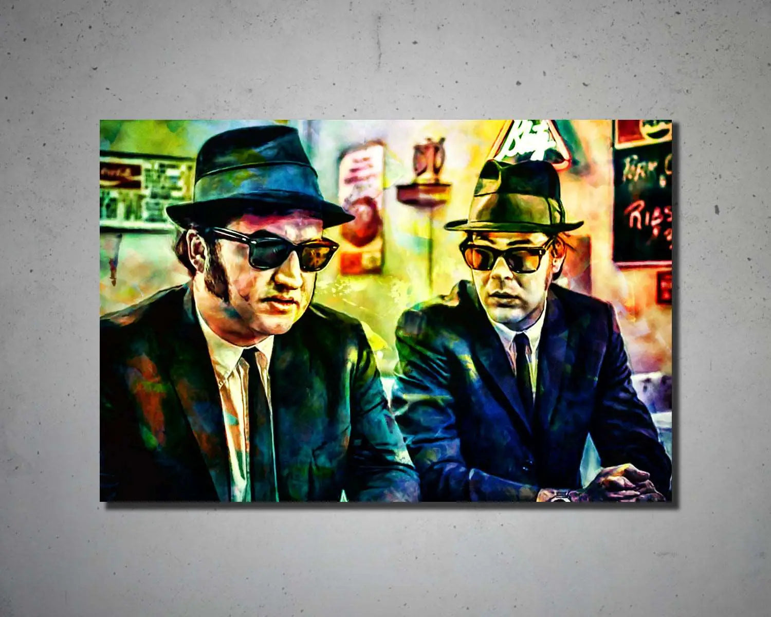 Blue Brothers Multicolour Wall Art 