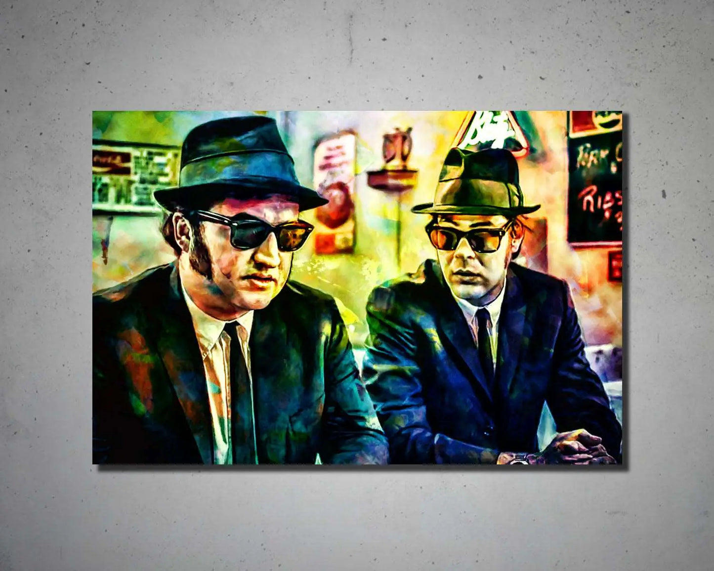 Blue Brothers Multicolour Wall Art 