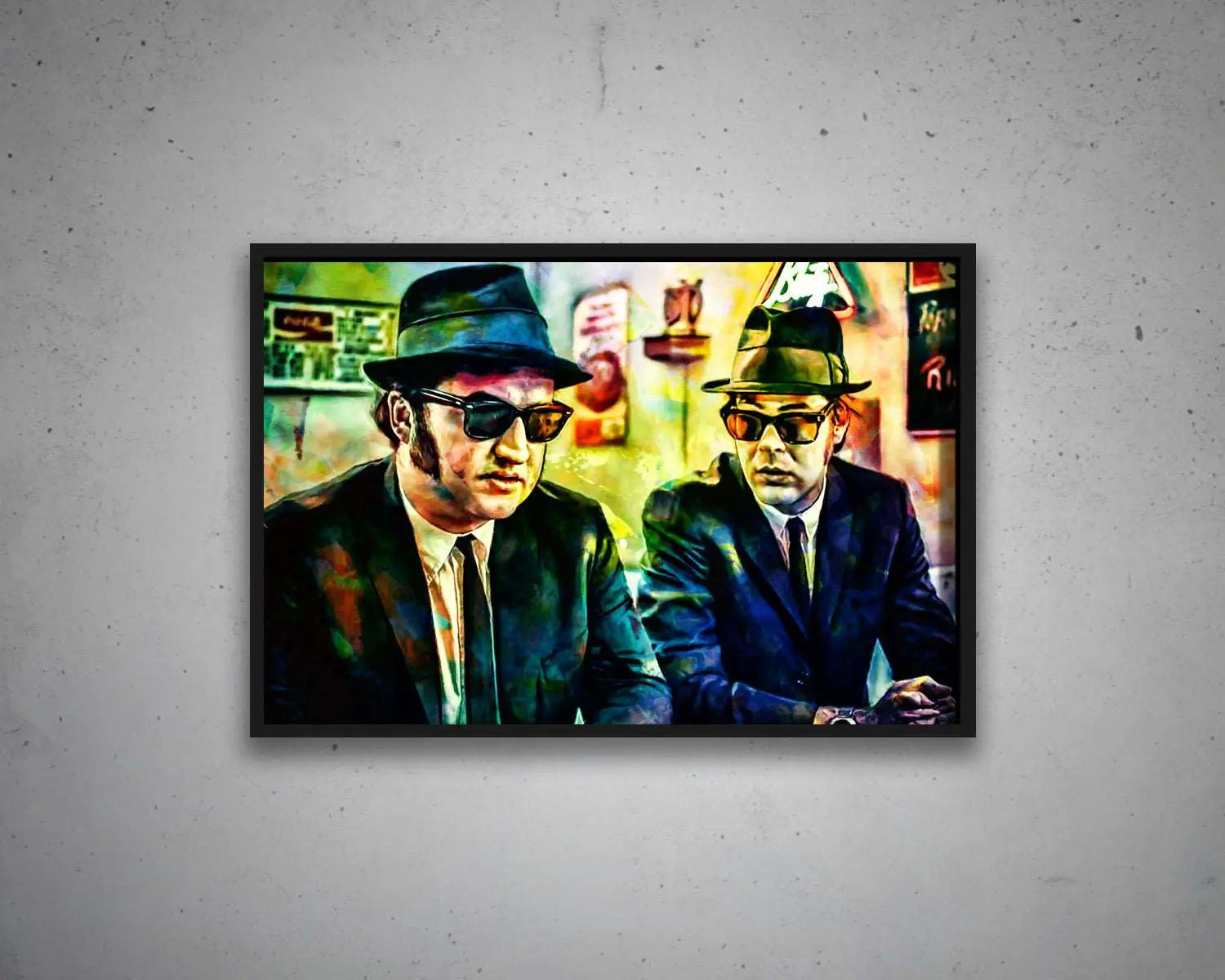 Blue Brothers Multicolour Wall Art 