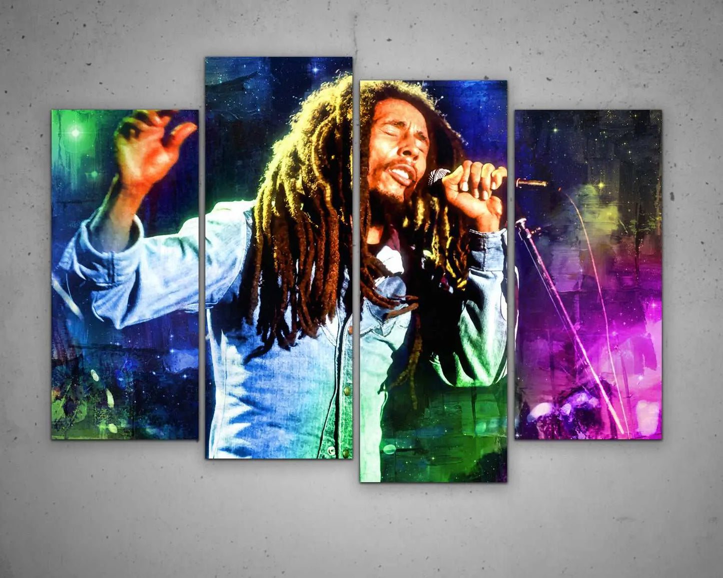 Bob Marley Multicolour Wall Art 