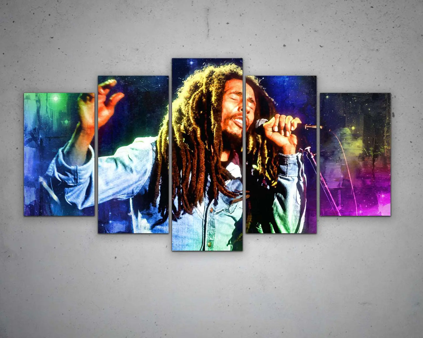 Bob Marley Multicolour Wall Art 