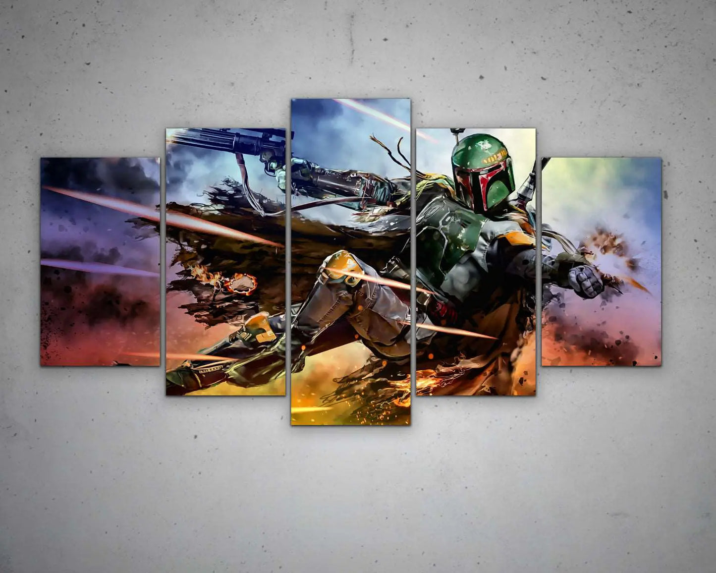 Boba Fett Multicolour Wall Art 