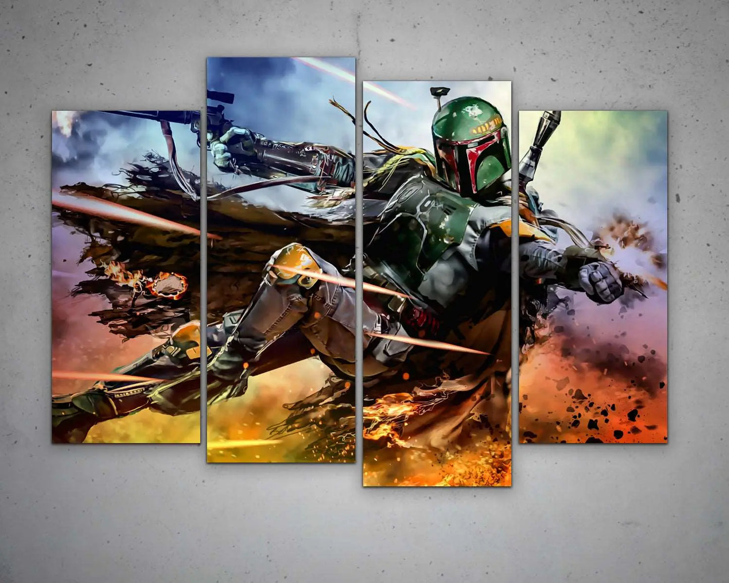 Boba Fett Multicolour Wall Art 