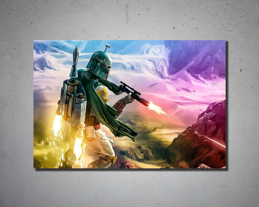 Boba Fett Multicolour Wall Art