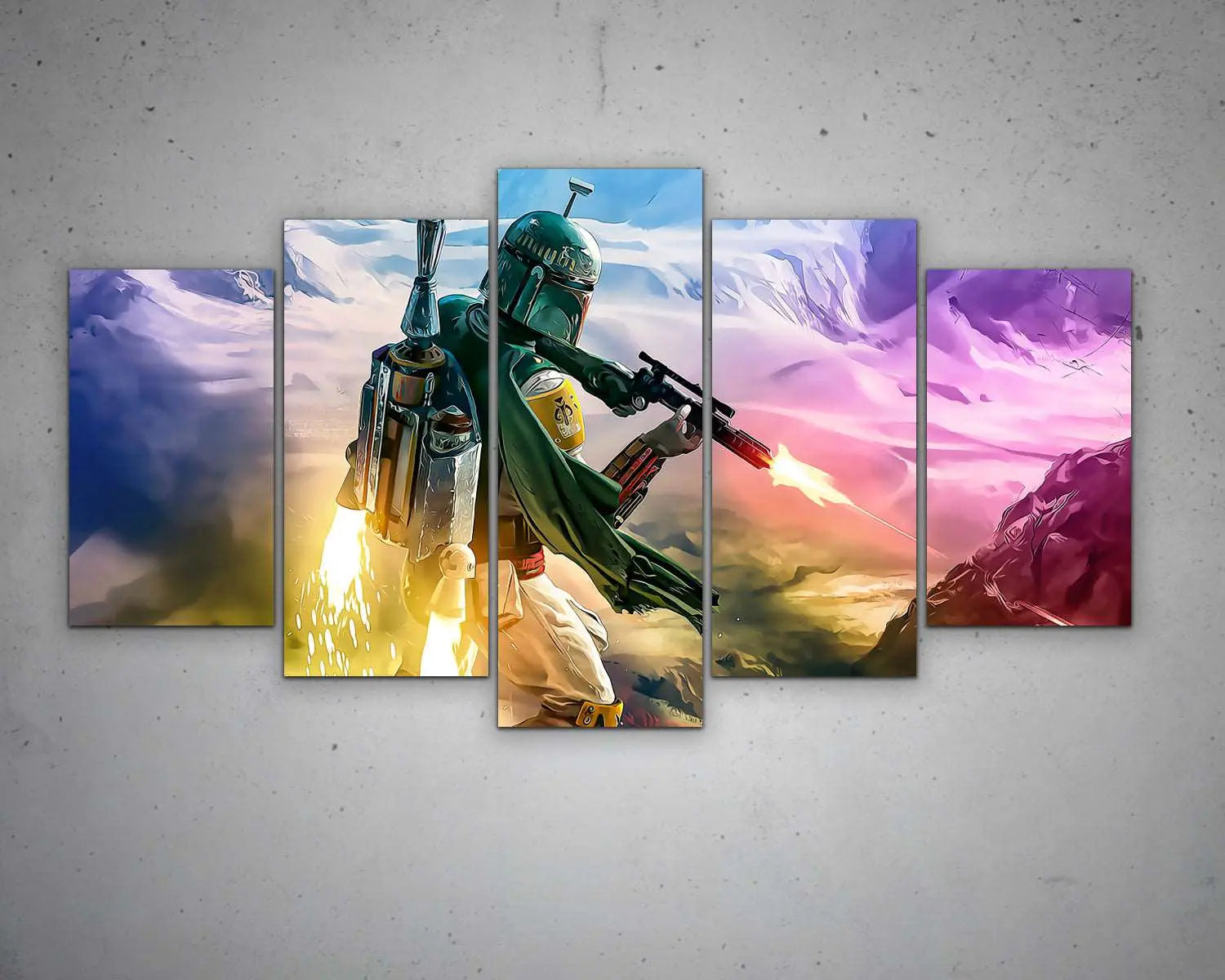 Boba Fett Multicolour Wall Art 