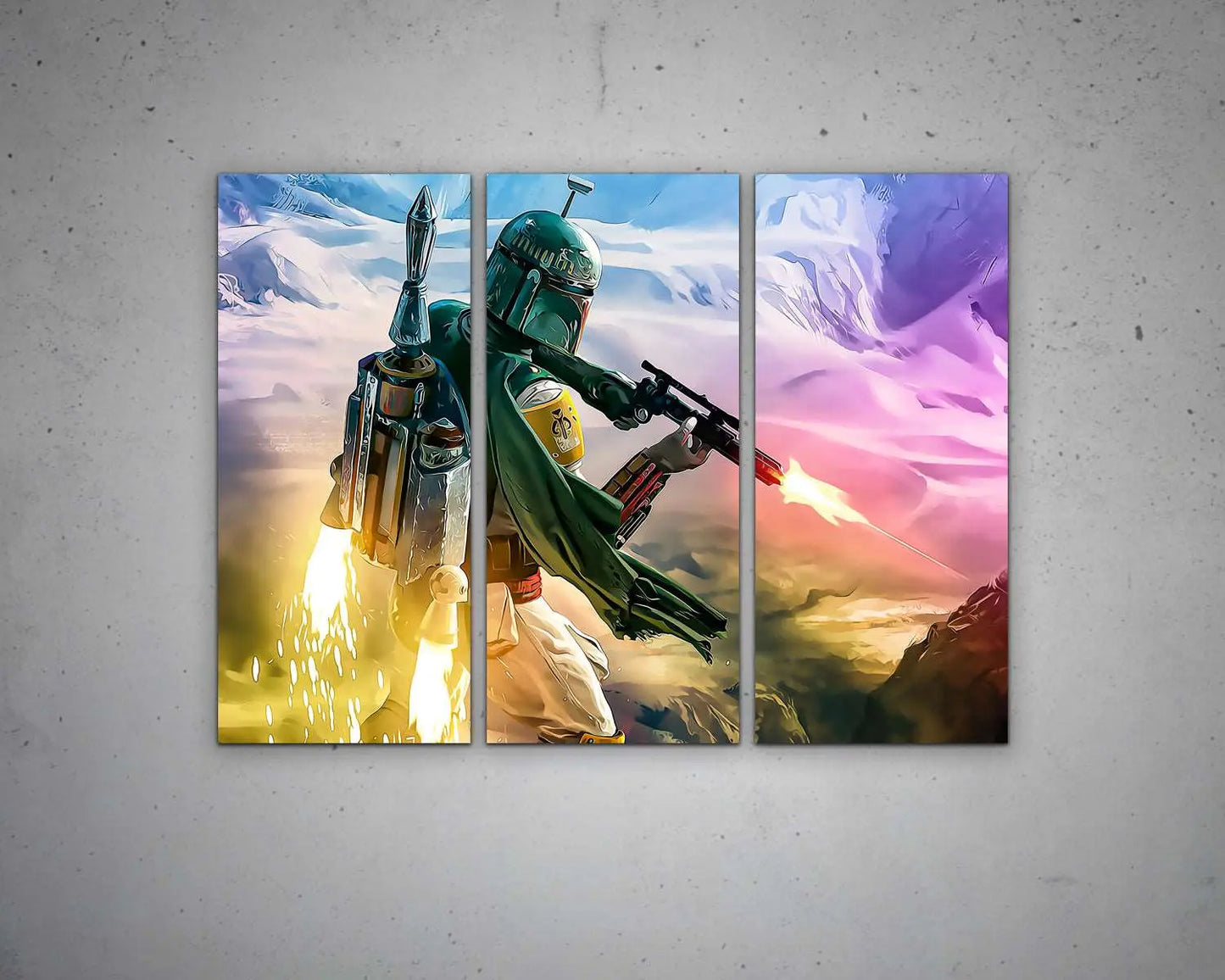 Boba Fett Multicolour Wall Art 