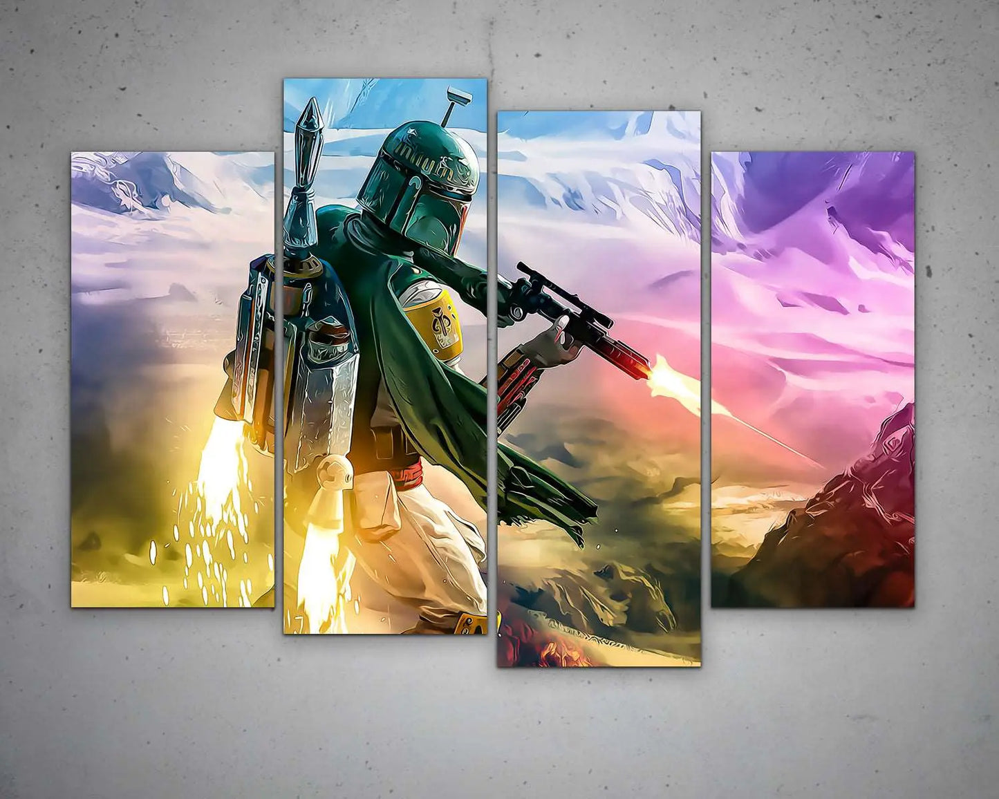 Boba Fett Multicolour Wall Art 
