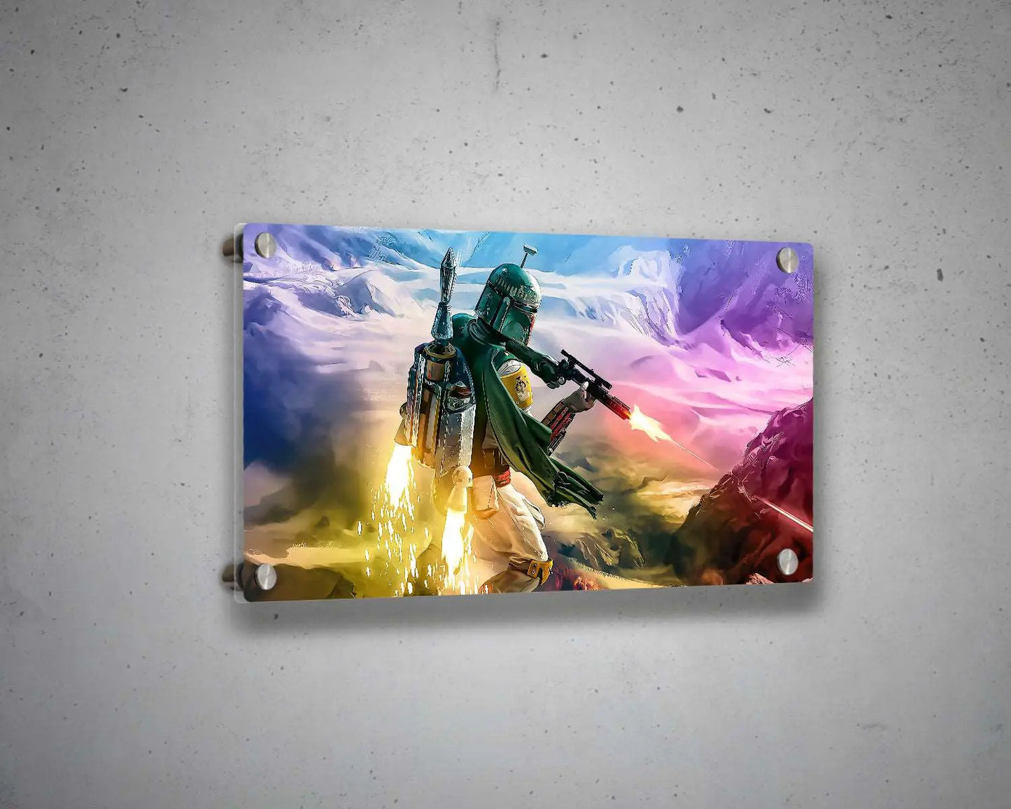 Boba Fett Multicolour Wall Art 