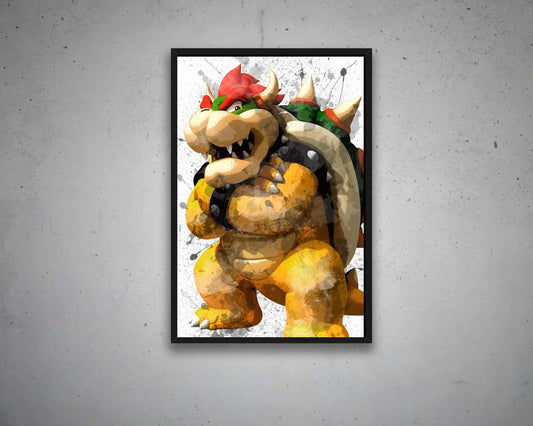 Bowser Splash Effect Canvas Art