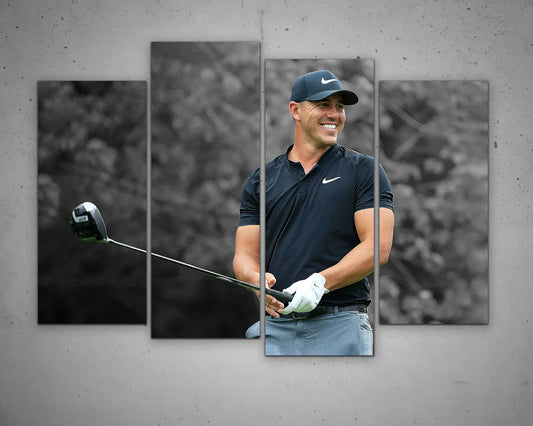 Brooks Koepka Black & White Canvas Art