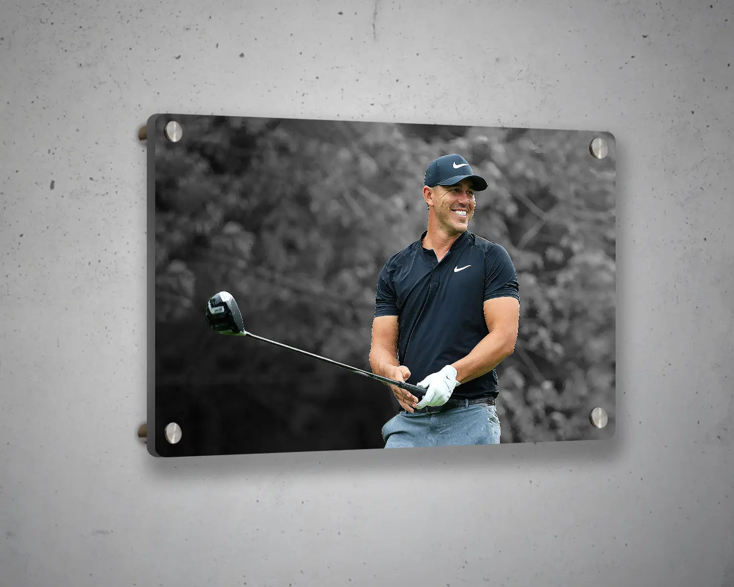 Brooks Koepka Black & White Canvas Art 