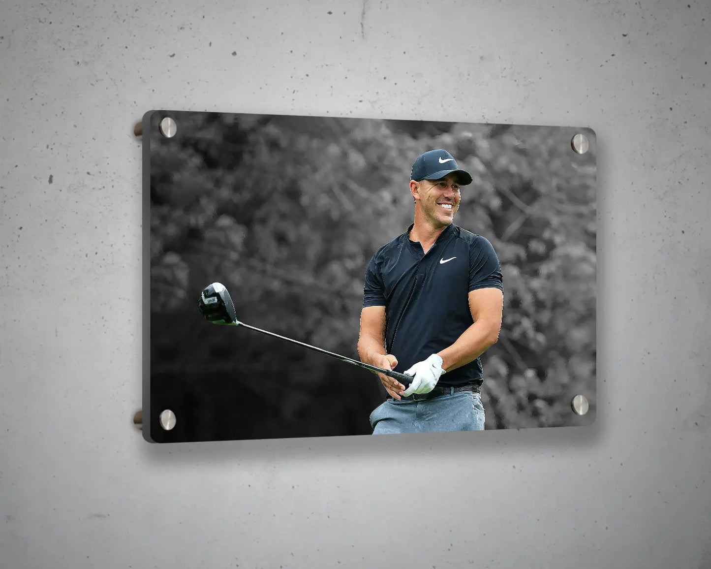 Brooks Koepka Black & White Canvas Art 