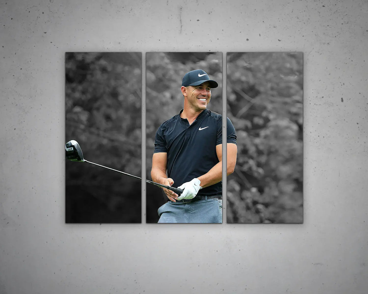Brooks Koepka Black & White Canvas Art 