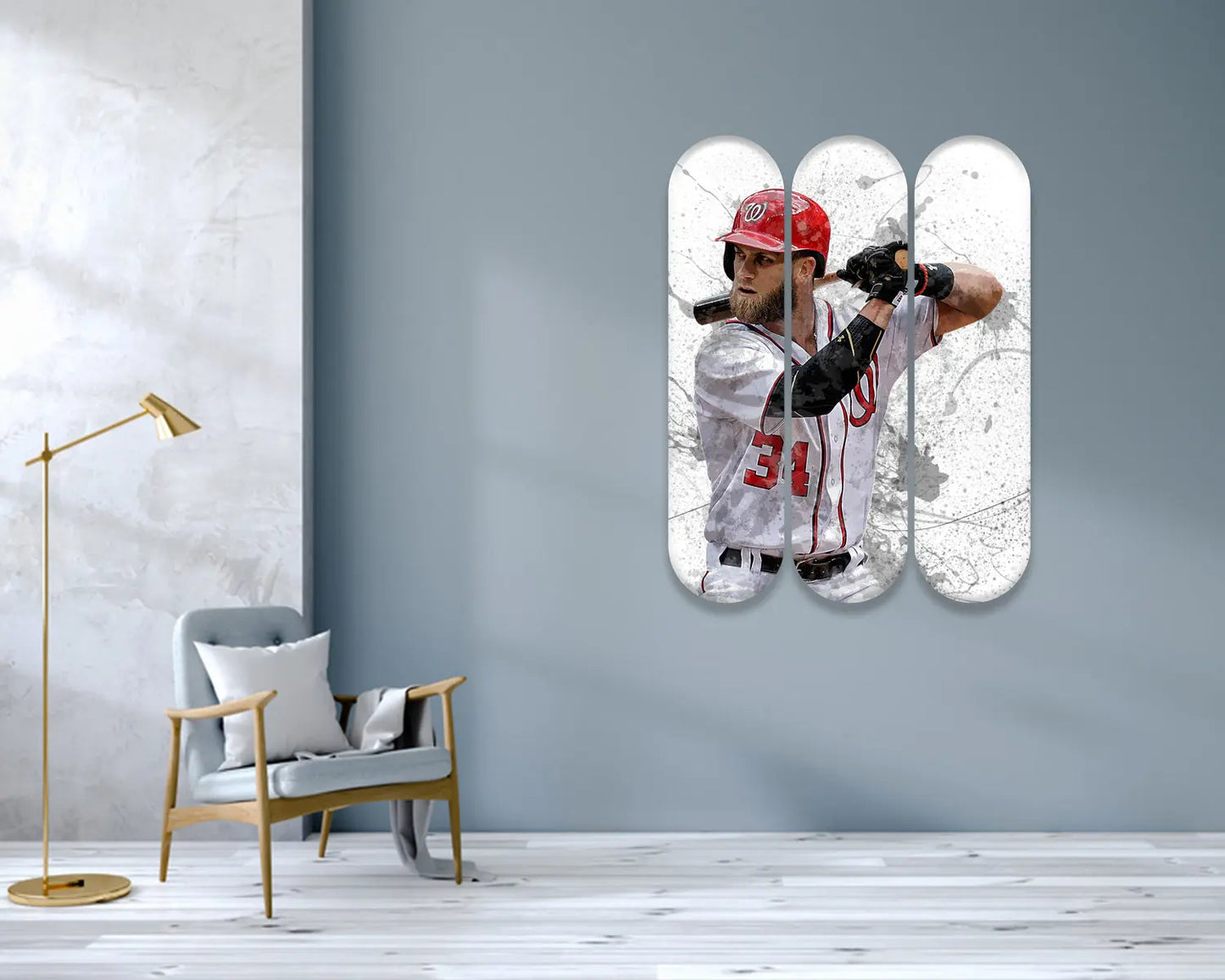 Bryce Harper Acrylic Skateboard Wall Art 