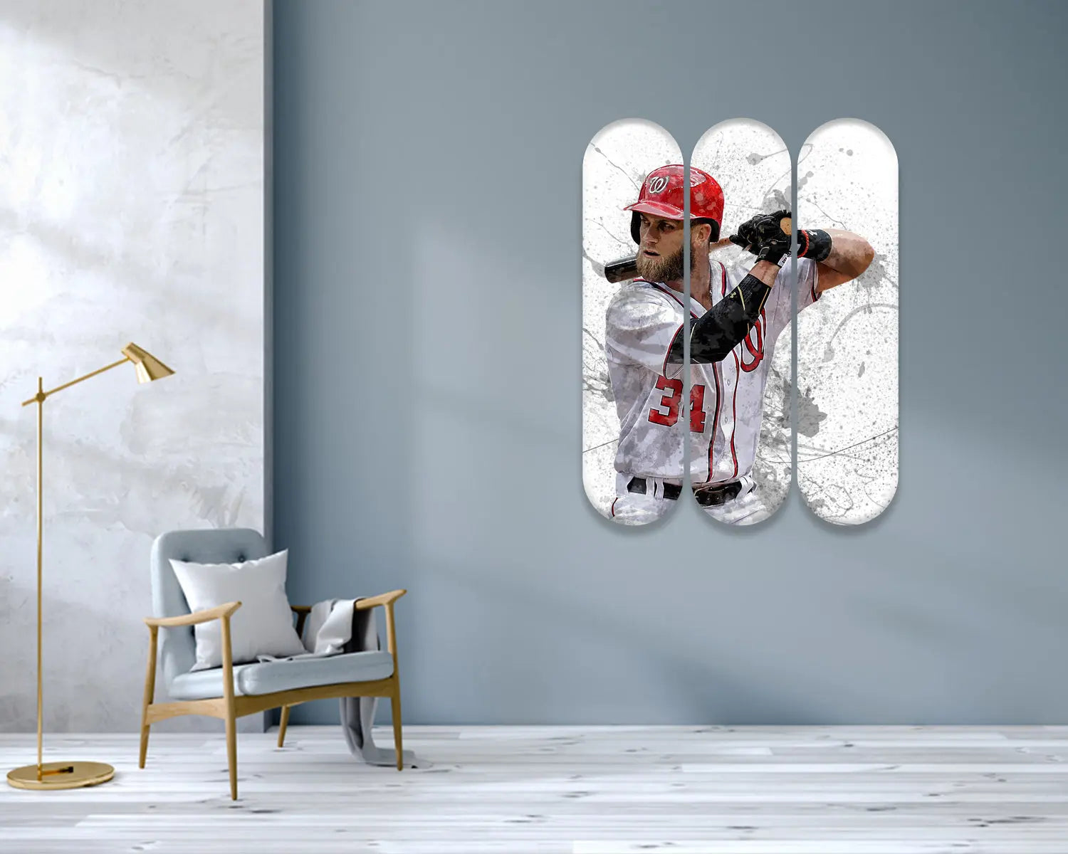 Bryce Harper Acrylic Skateboard Wall Art 