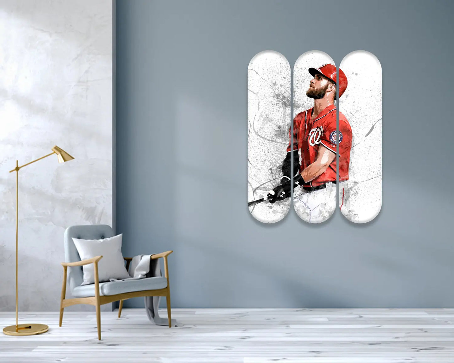 Bryce Harper Acrylic Skateboard Wall Art 