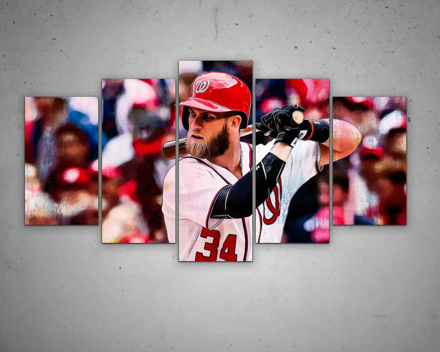 Bryce Harper Multicolour Wall Art 