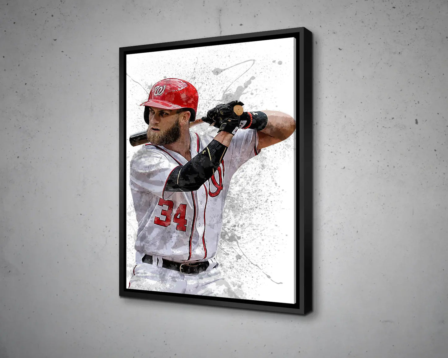 Bryce Harper Splash Effect Canvas Art 