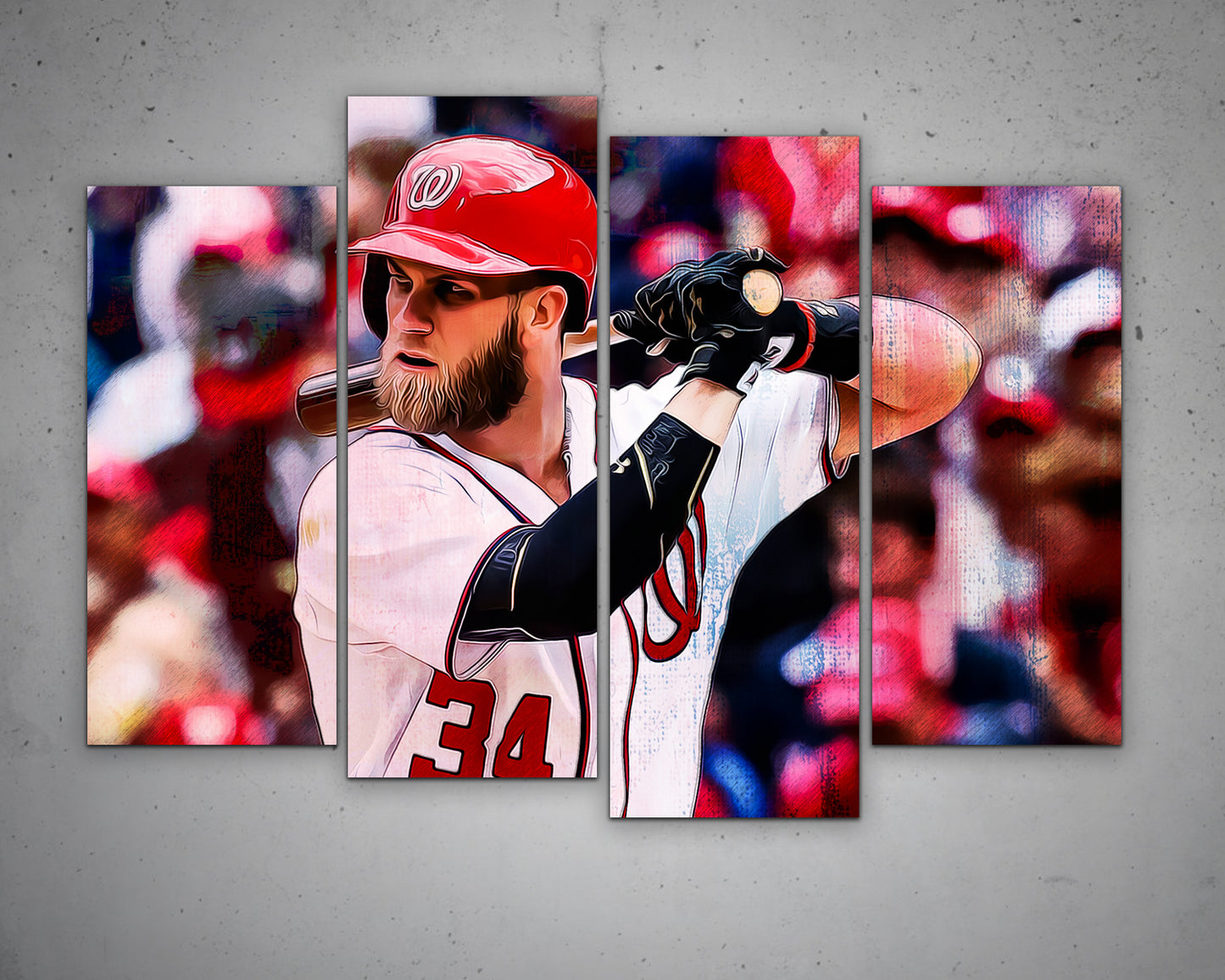 Bryce Harper Multicolour Wall Art 