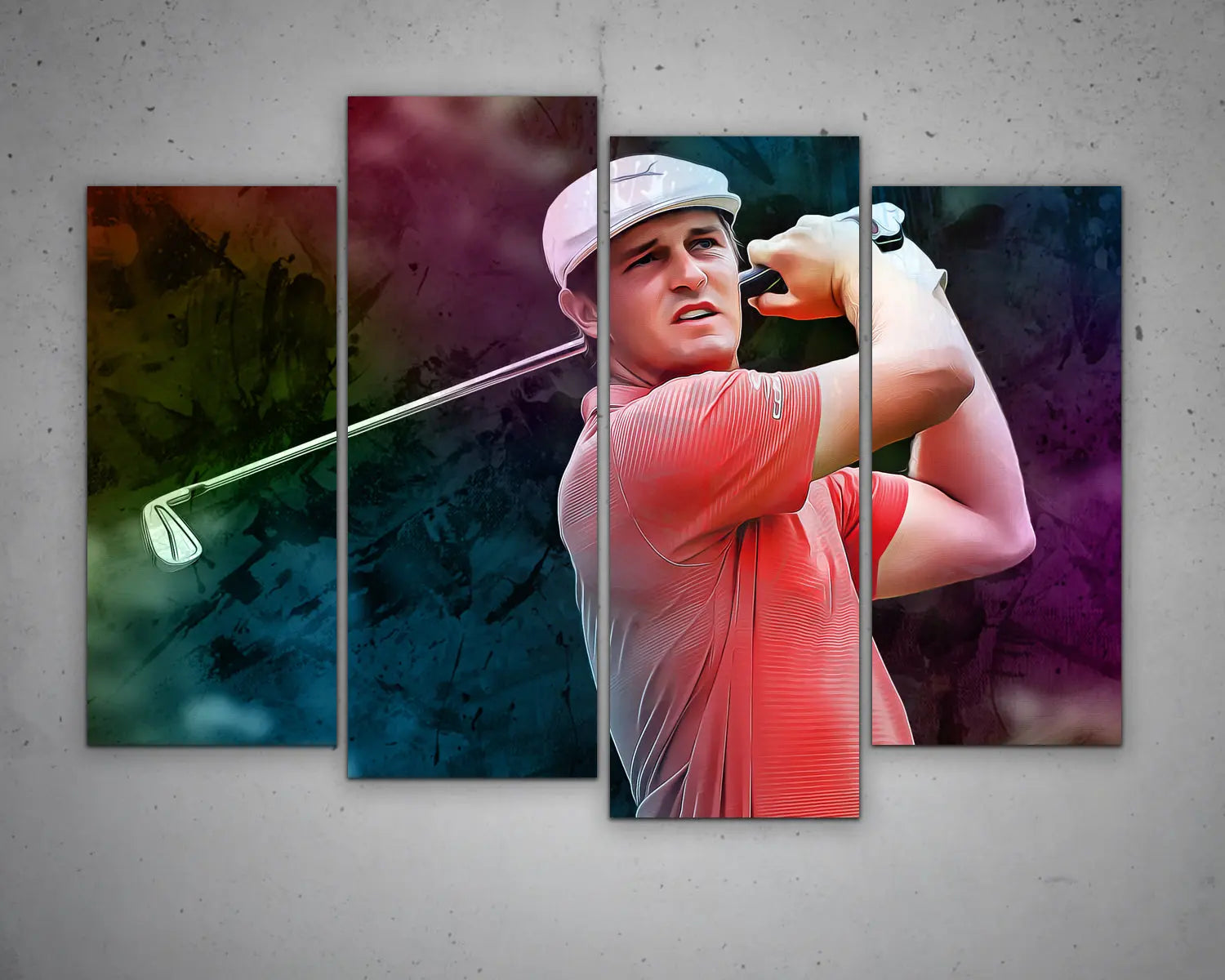 Bryson DeChambeau Multicolour Wall Art 