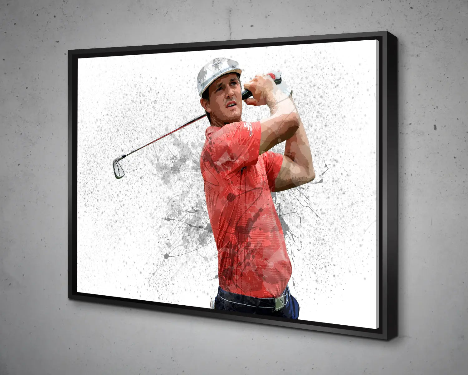 Bryson Dechambeau Splash Effect Canvas Art 