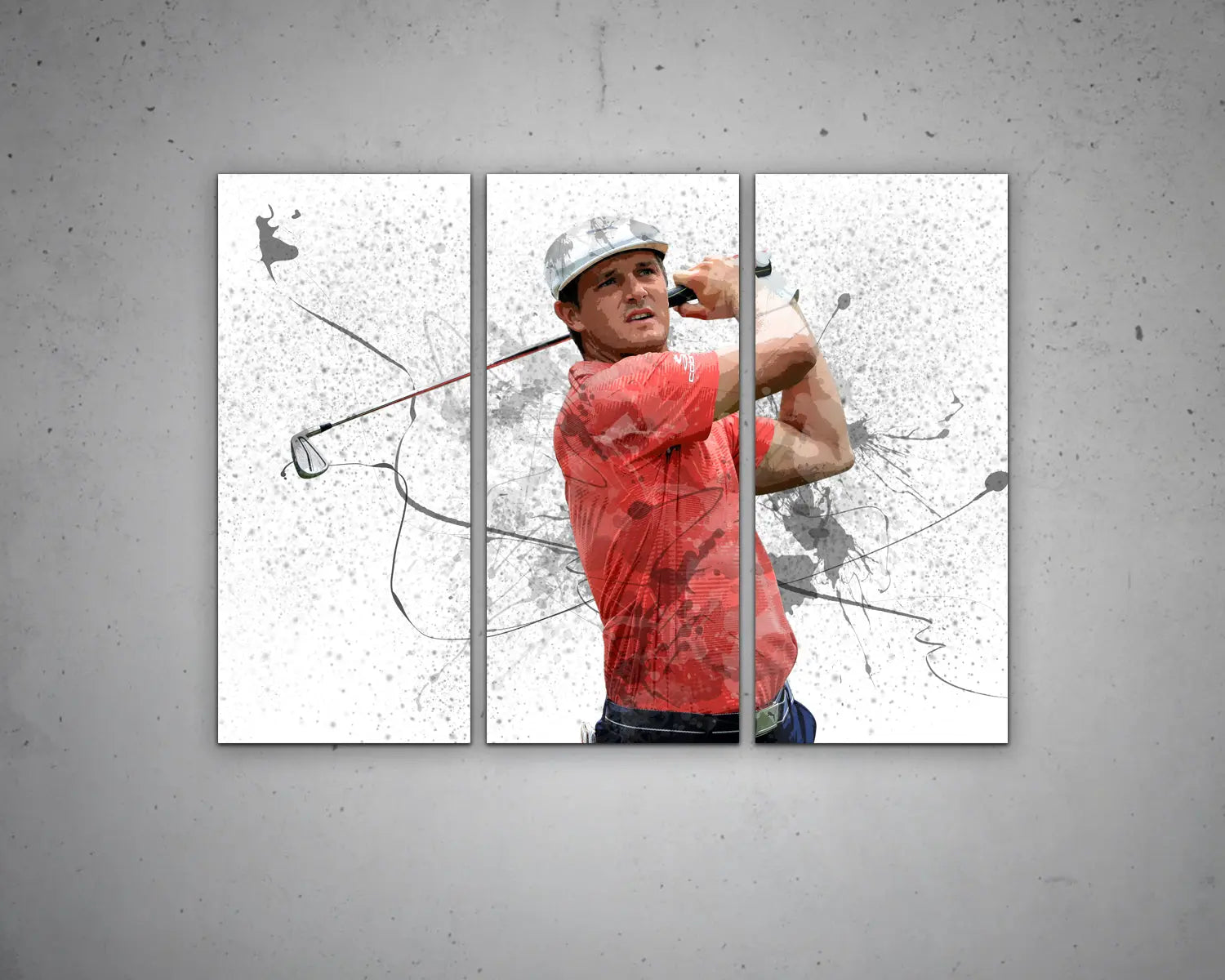 Bryson Dechambeau Splash Effect Canvas Art 