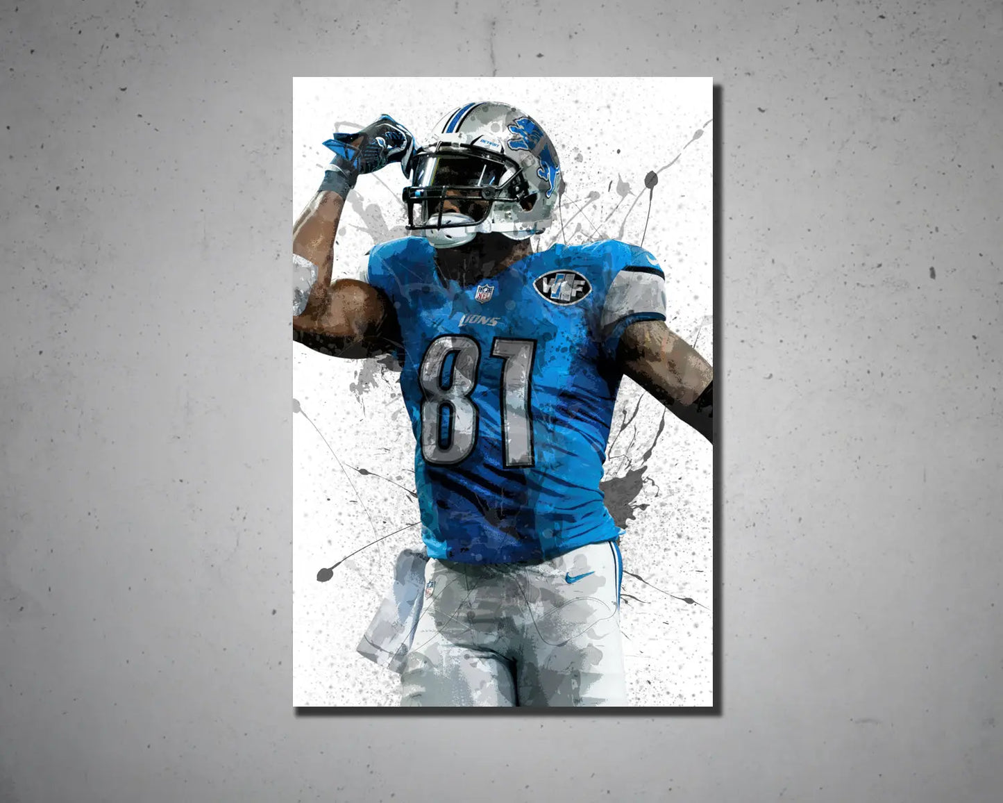 Calvin Johnson Canvas Wall Art 