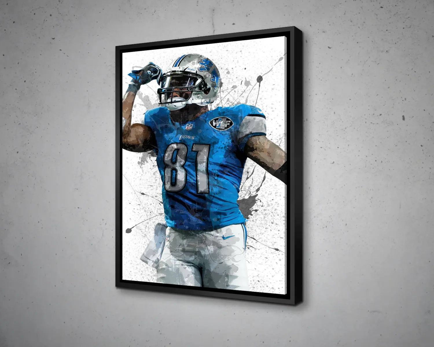 Calvin Johnson Canvas Wall Art 