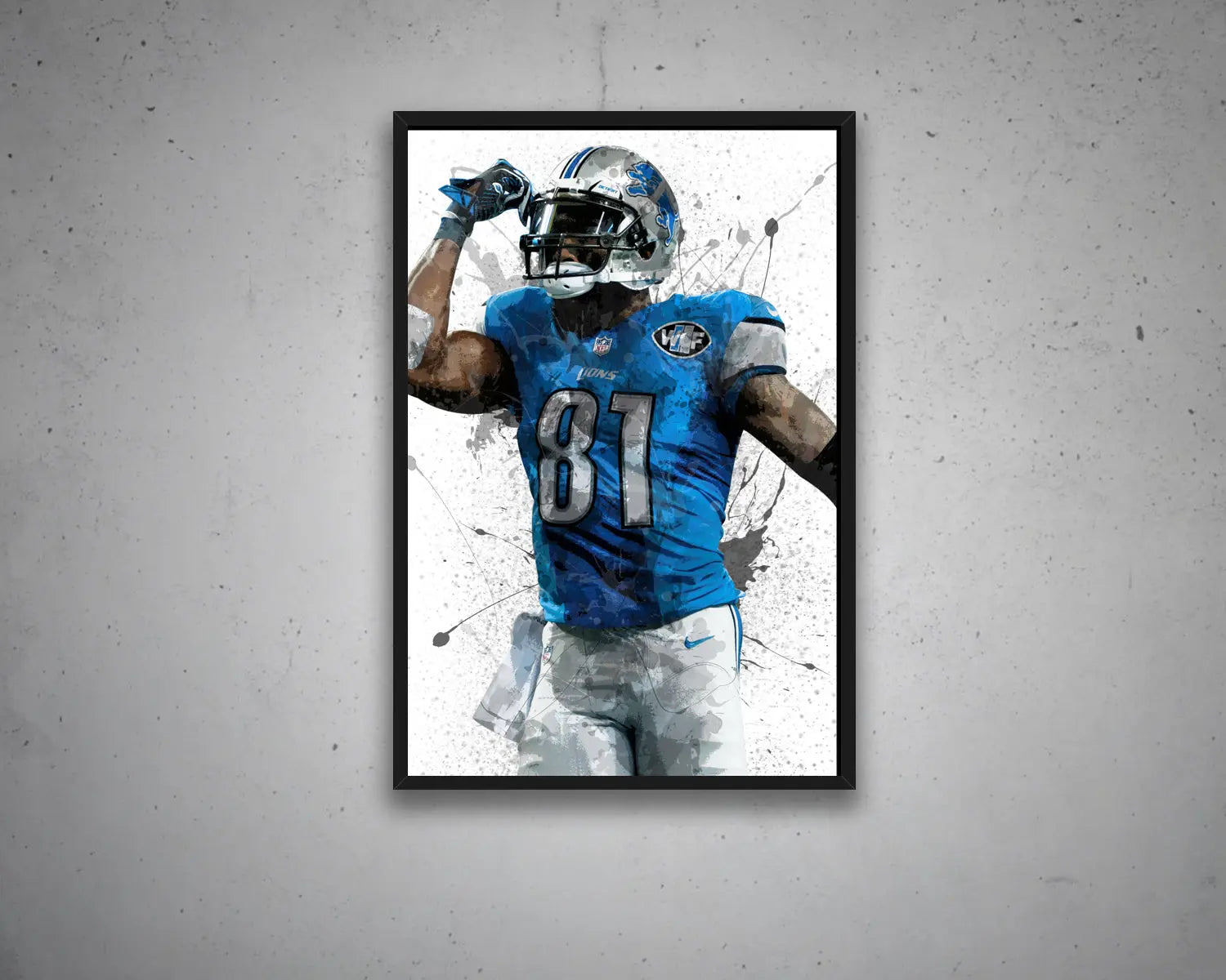 Calvin Johnson Canvas Wall Art 